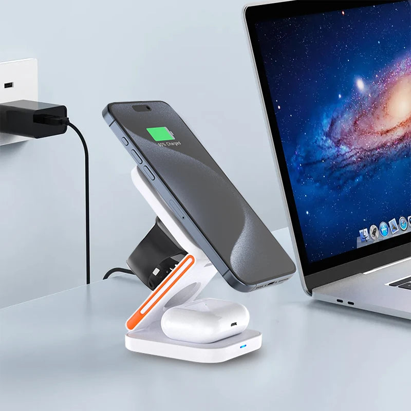 Velmora™ 3-in-1 Magnetic Charging Station
