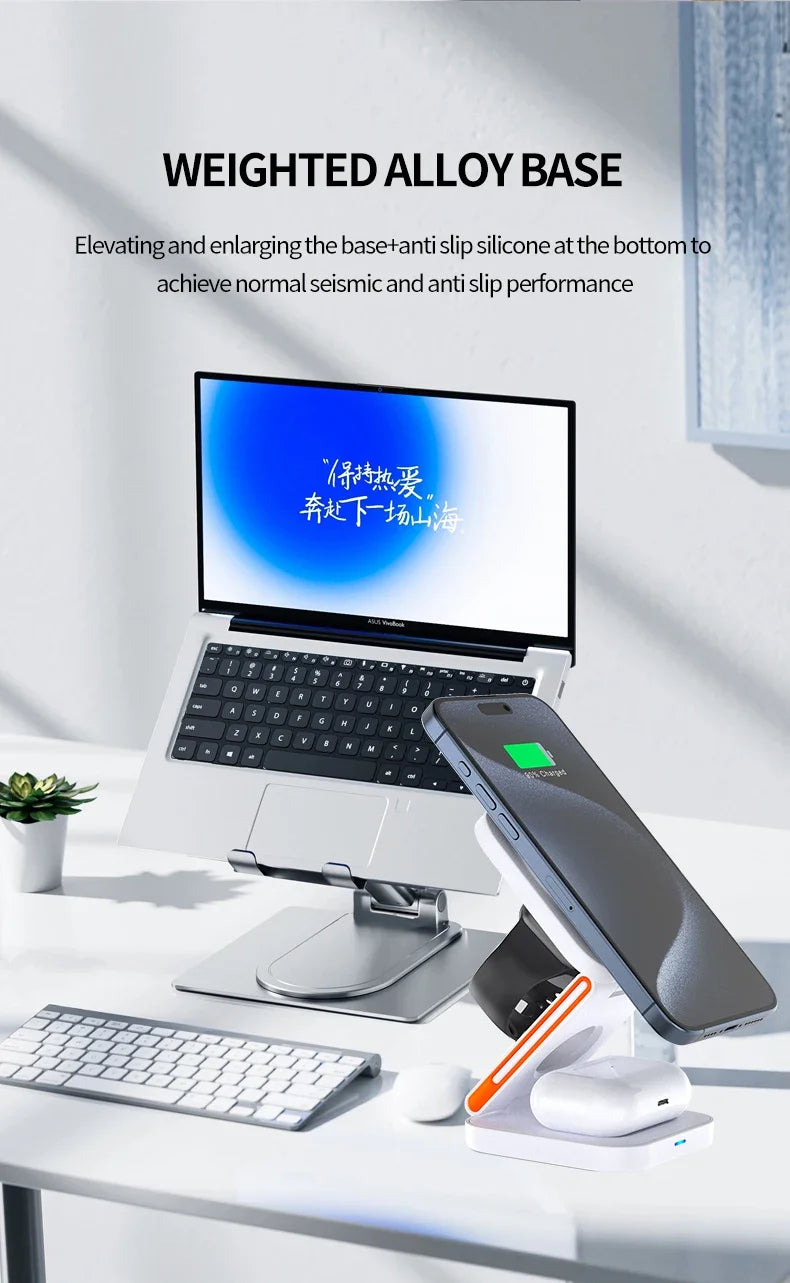 Velmora™ 3-in-1 Magnetic Charging Station