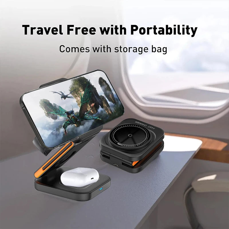 Velmora™ 3-in-1 Magnetic Charging Station