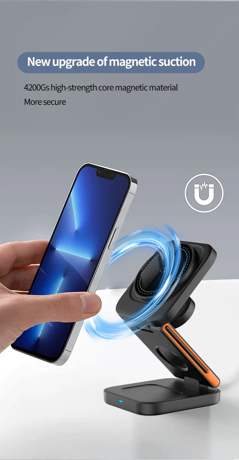 Velmora™ 3-in-1 Magnetic Charging Station