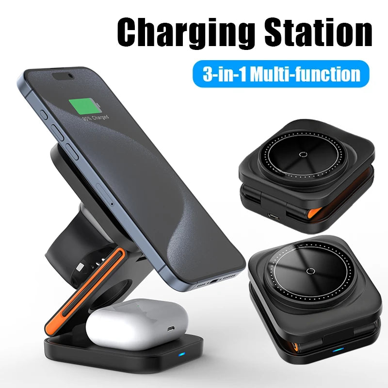 Velmora™ 3-in-1 Magnetic Charging Station