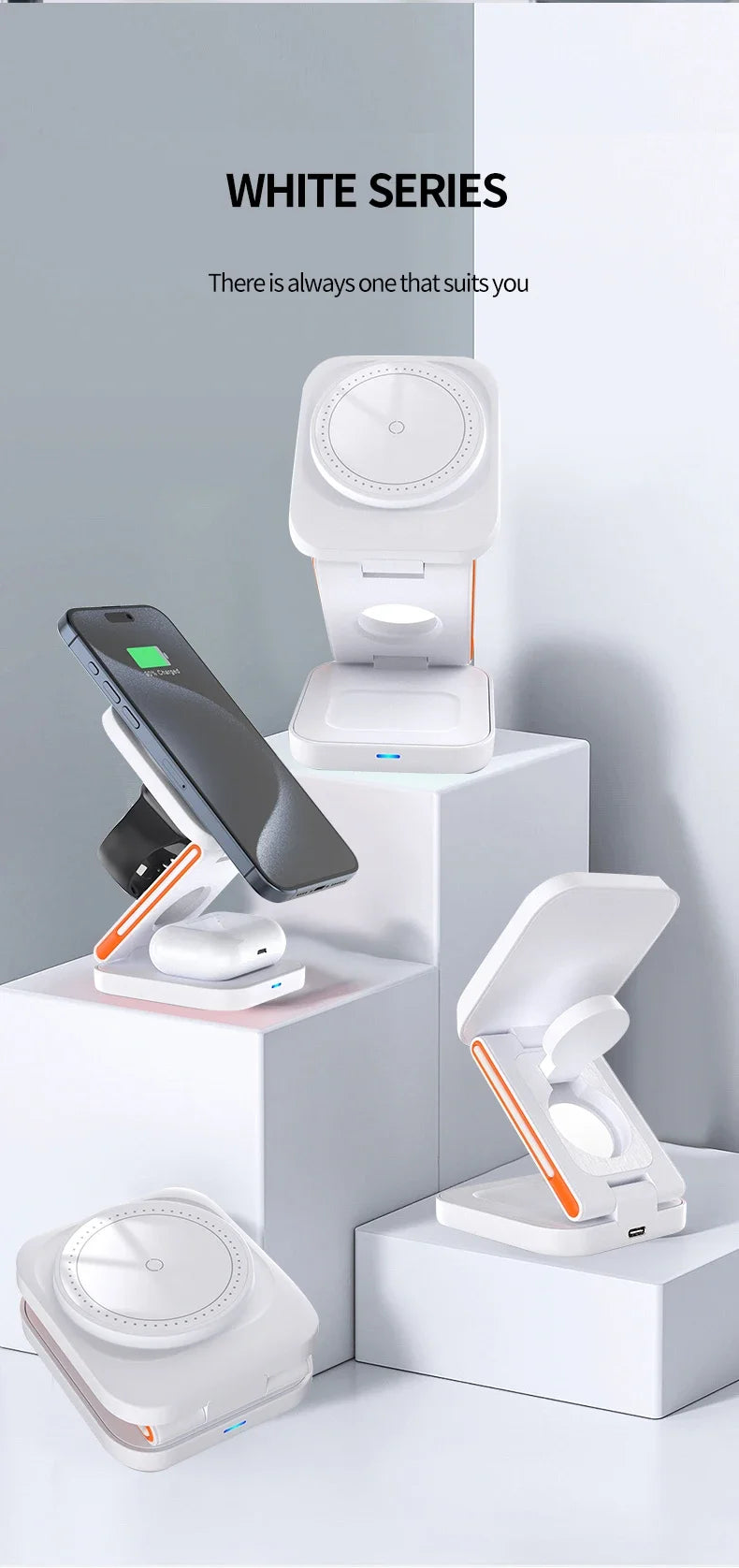 Velmora™ 3-in-1 Magnetic Charging Station